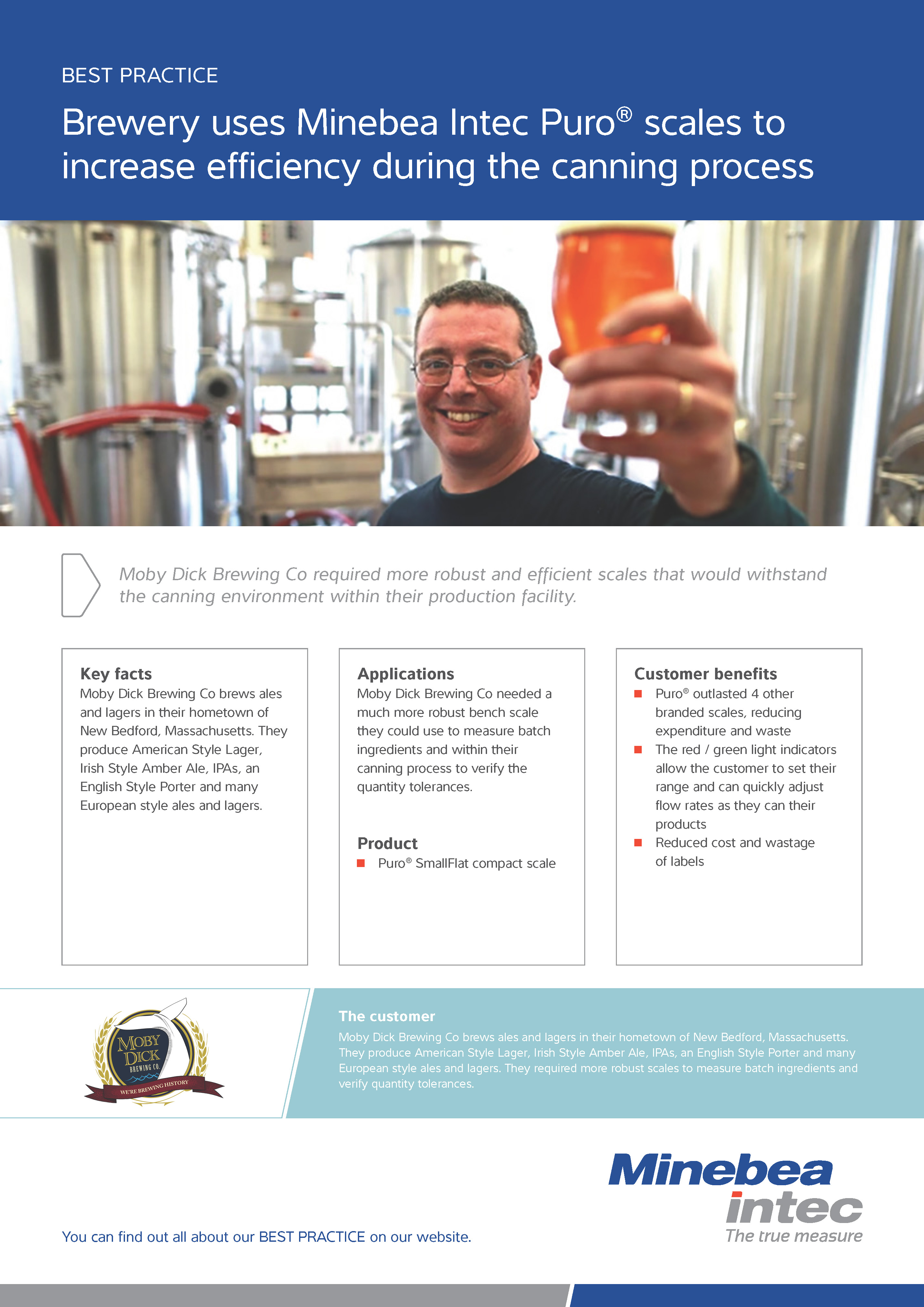 Brewery uses Minebea Intec Puro® scales to increase efficiency during the canning process - Sartorius Croatia