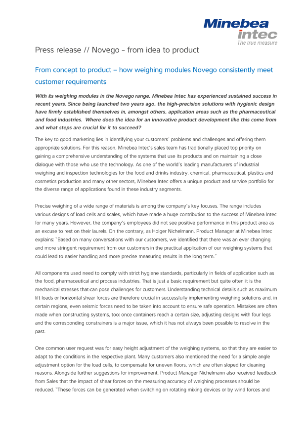 From concept to production: Novego weighing module - Sartorius Croatia