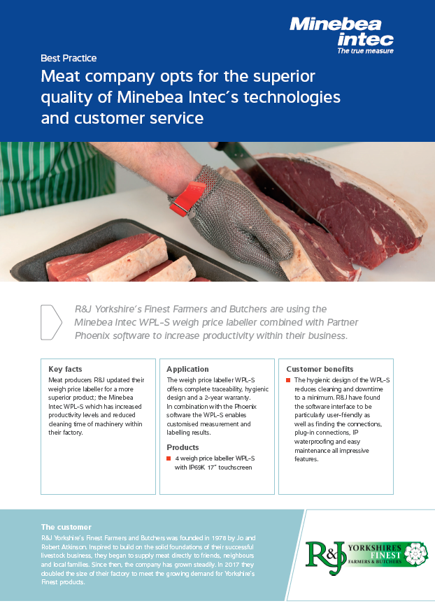 Meat Industry: Minebea Intec’s technologies and customer service - Sartorius Croatia