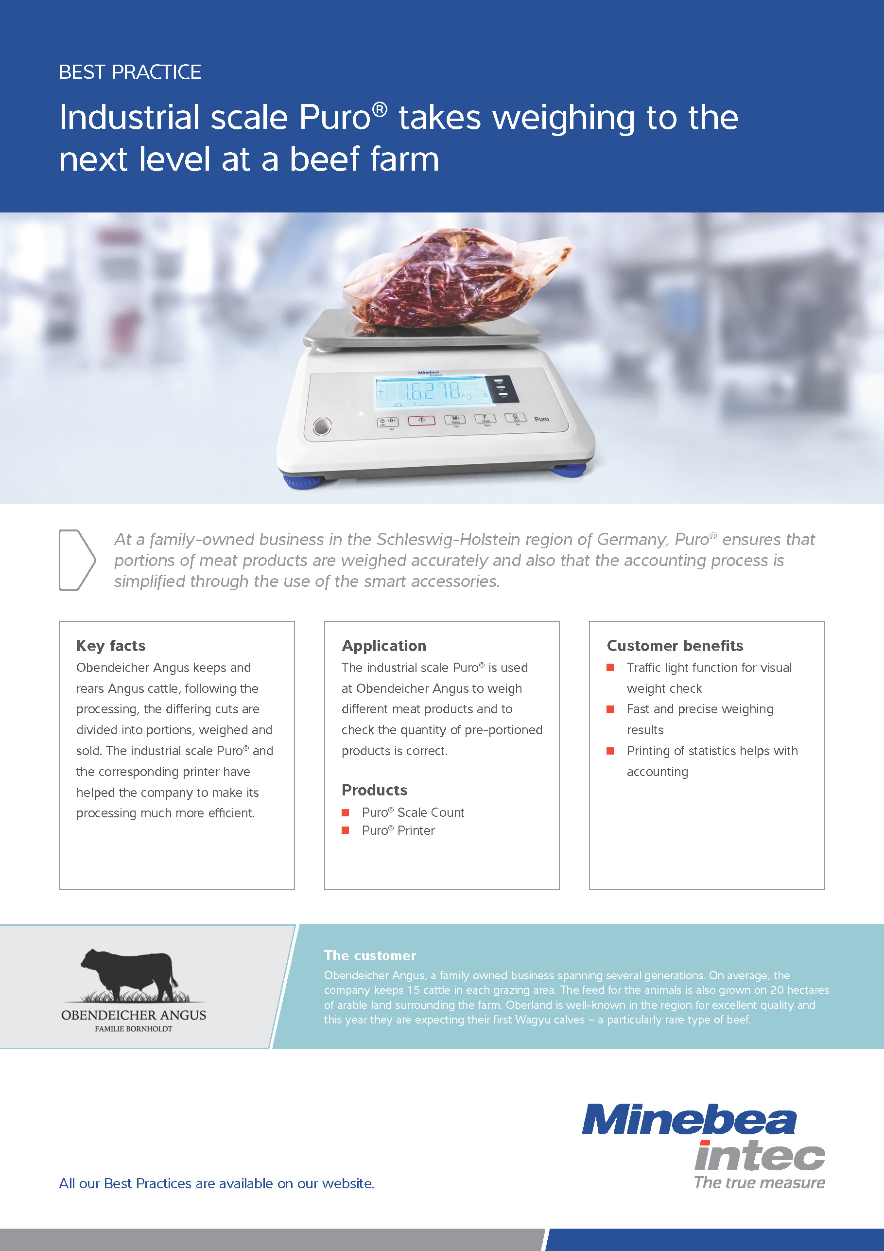 Industrial scale Puro® takes weighing to the next level at a beef farm - Sartorius Croatia