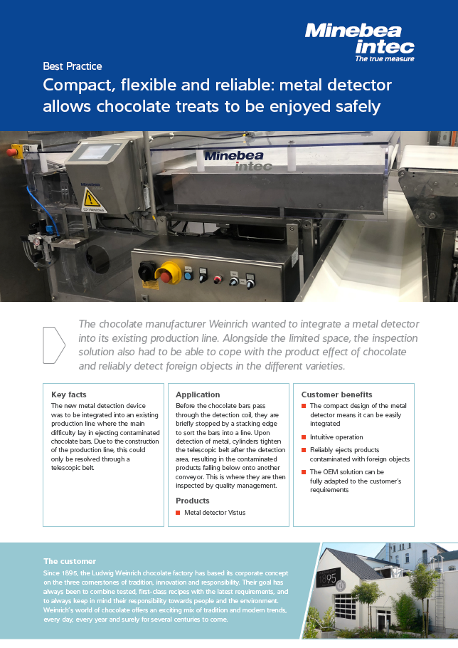 Compact, flexible and reliable: Metal detector allows chocolate treats to be enjoyed safely - Sartorius Croatia