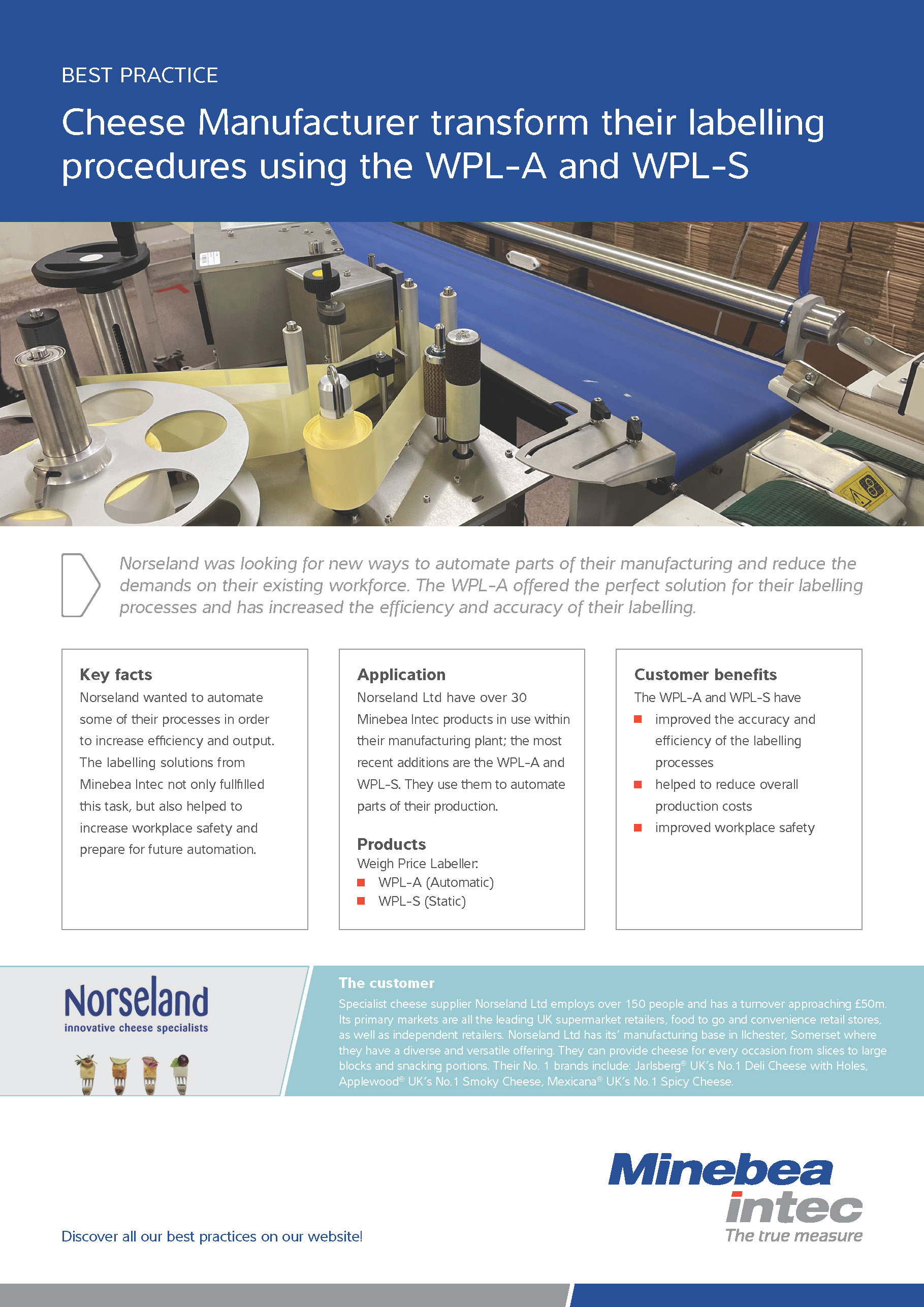 Cheese Manufacturer transform their labelling procedures using the WPL-A and WPL-S - Sartorius Croatia