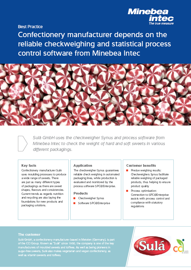 Confectionery Industry: Checkweighing and statistical process control software - Sartorius Croatia