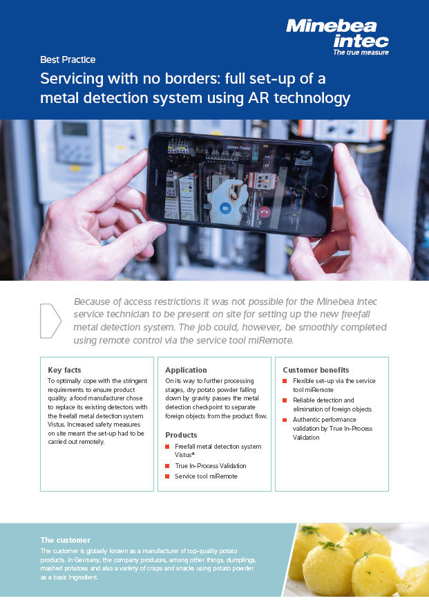 Full set-up of a metal detection system using AR technology  - Sartorius Croatia