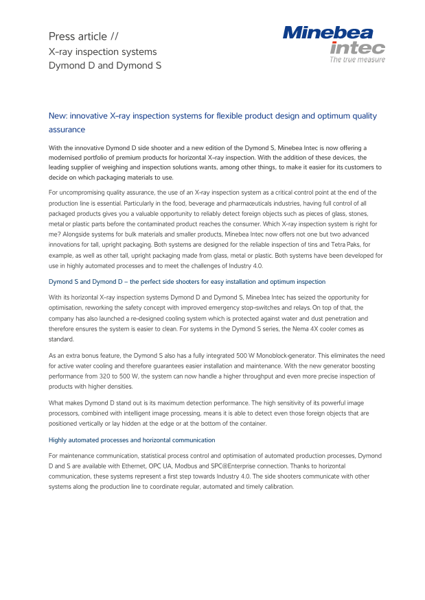 Innovative X-ray inspection systems for flexible product design and optimum quality assurance - Sartorius Croatia