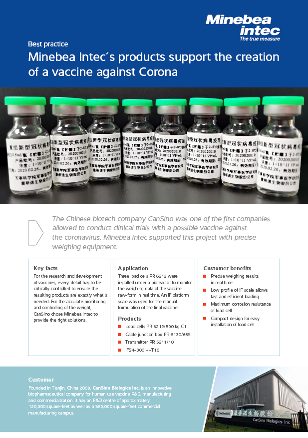 Minebea Intec’s products support the creation of a vaccine against Corona - Sartorius Croatia