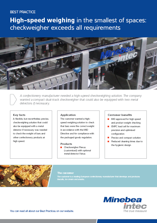 High-speed weighing in the smallest of spaces: checkweigher exceeds all requirements - Sartorius Croatia